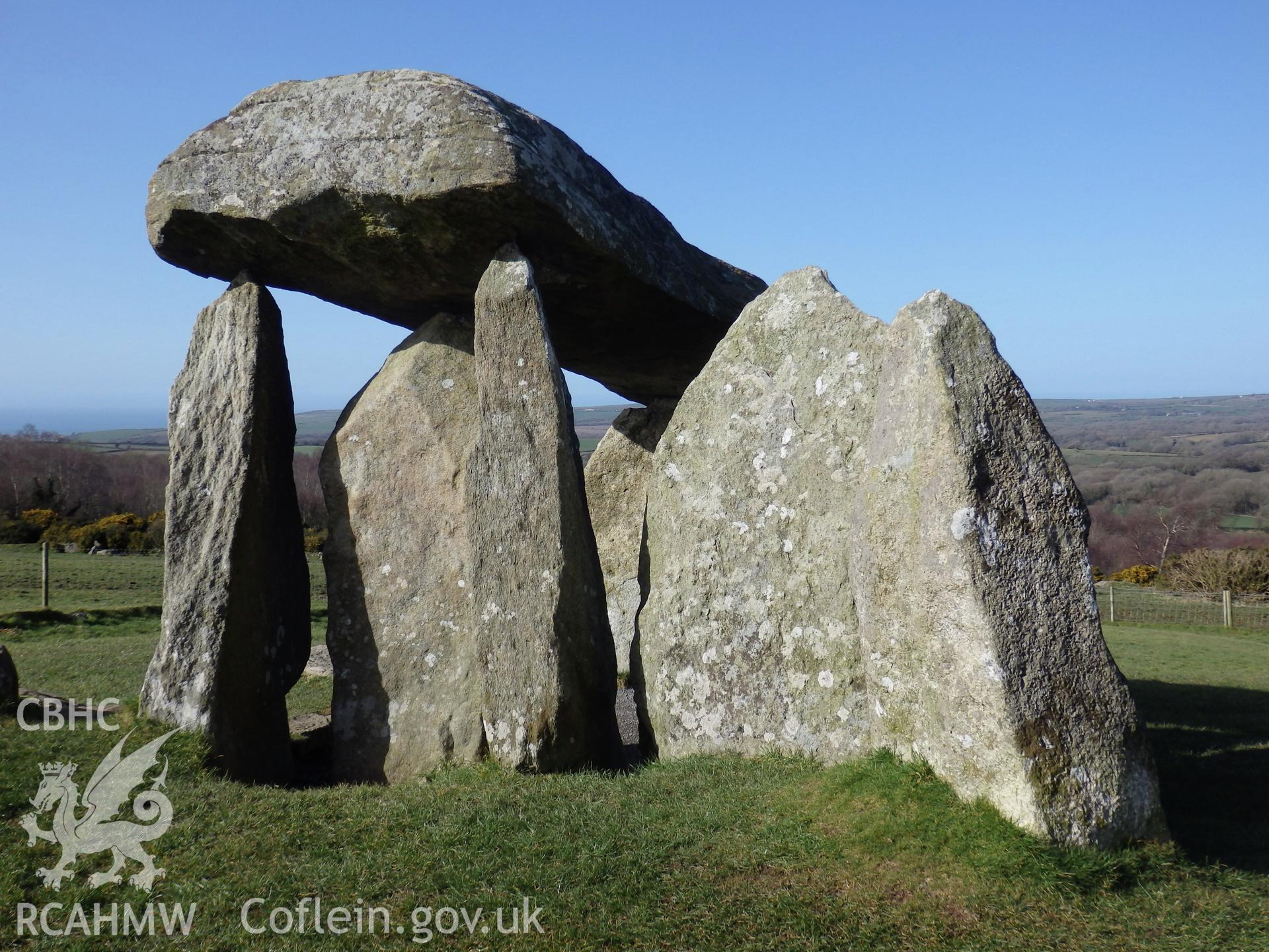 Colour photo showing Pentre Ifan, produced by Paul R. Davis, 10th March 2017.