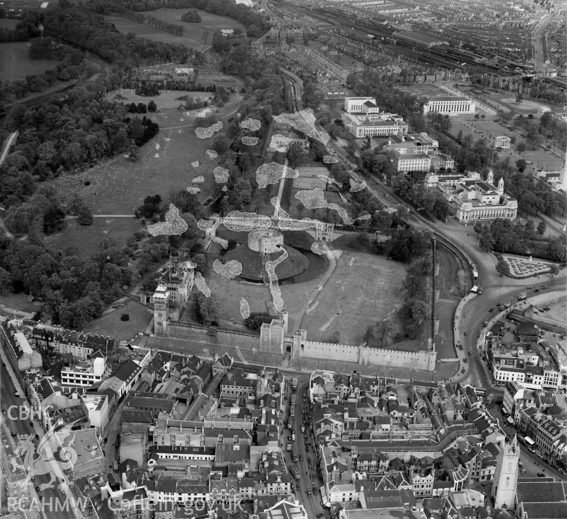 View of Cardiff showing the castle