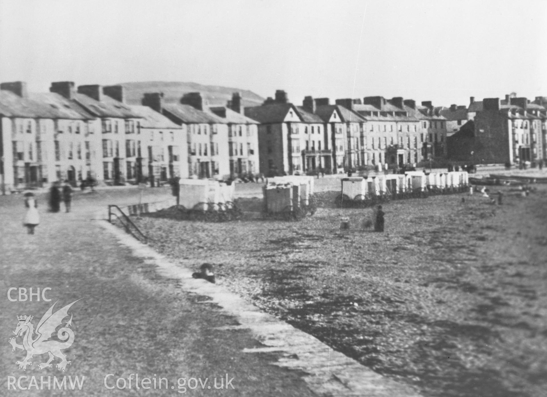 Digital copy of a view of Marine Terrace, Aberystwyth.