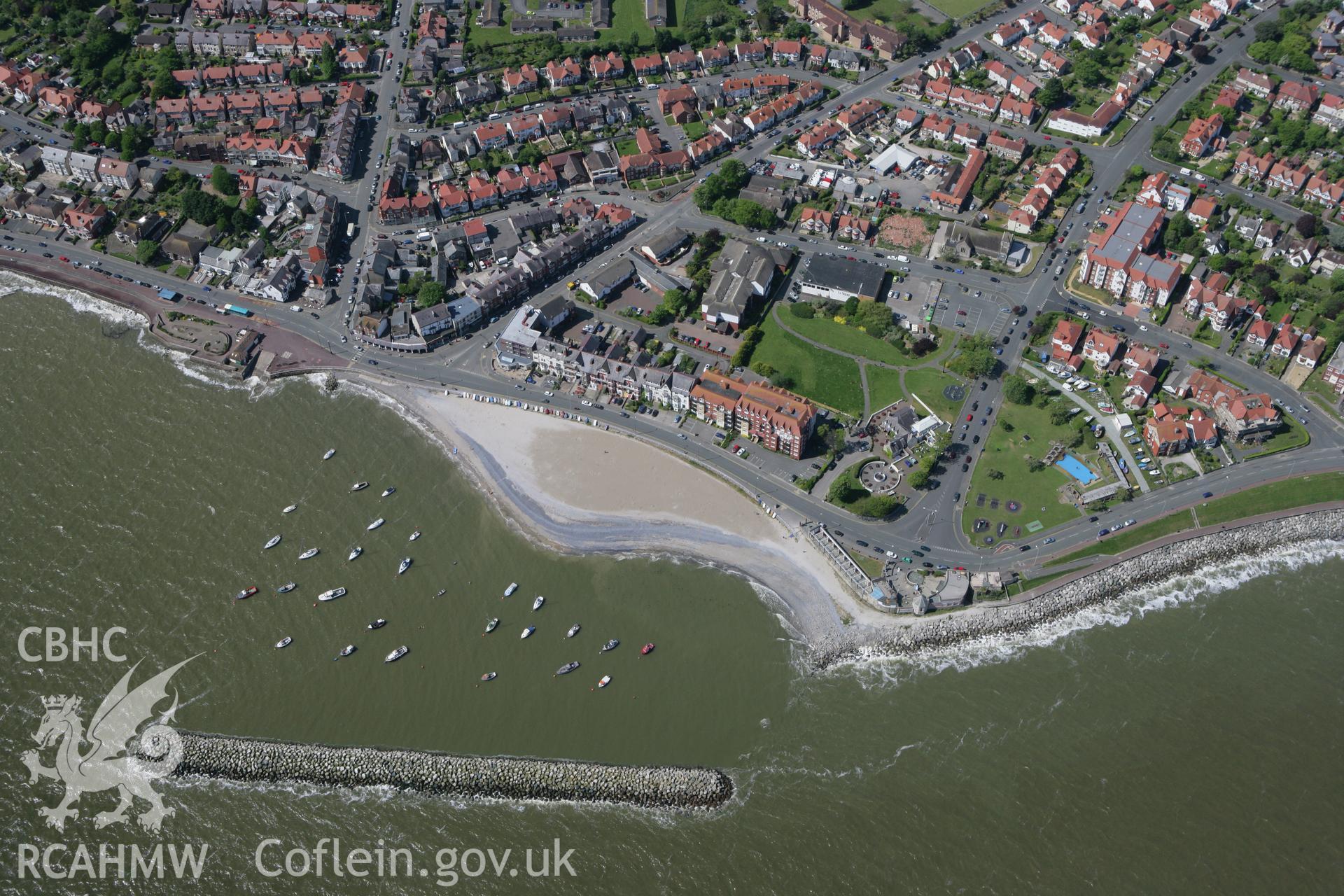 RCAHMW colour oblique photograph of Rhos-on-Sea, from the east. Taken by Toby Driver on 03/05/2011.