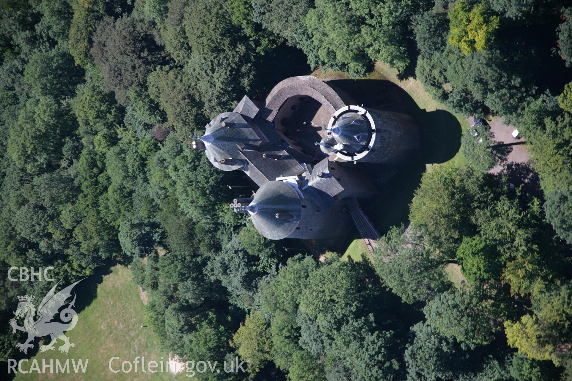 RCAHMW colour oblique aerial photograph of Castell Coch, Tongwynlais. Taken on 24 July 2006 by Toby Driver.