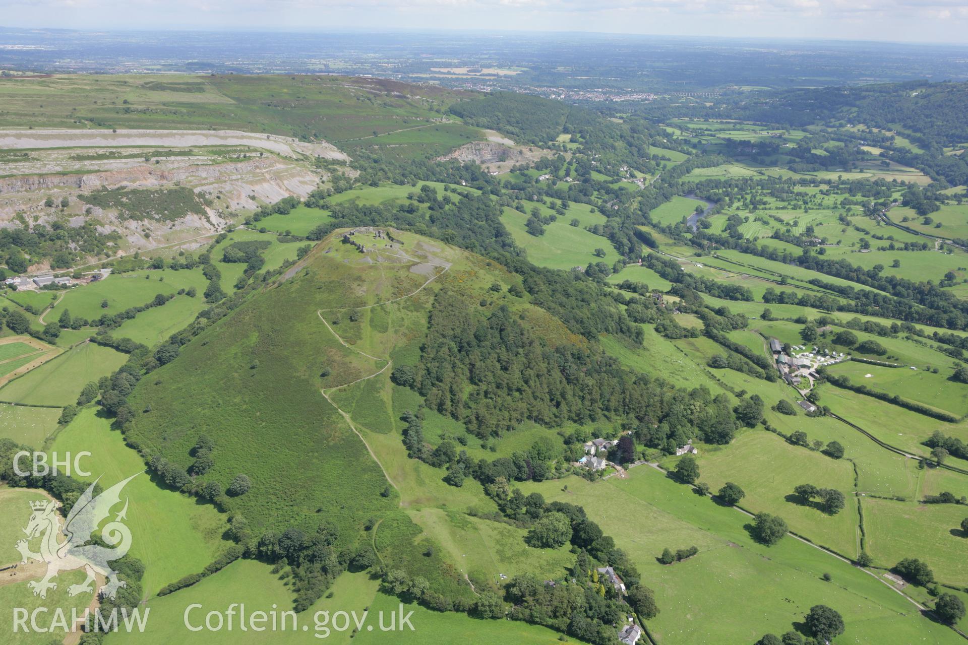 RCAHMW colour oblique aerial photograph of Castell Dinas Bran. Taken on 24 July 2007 by Toby Driver