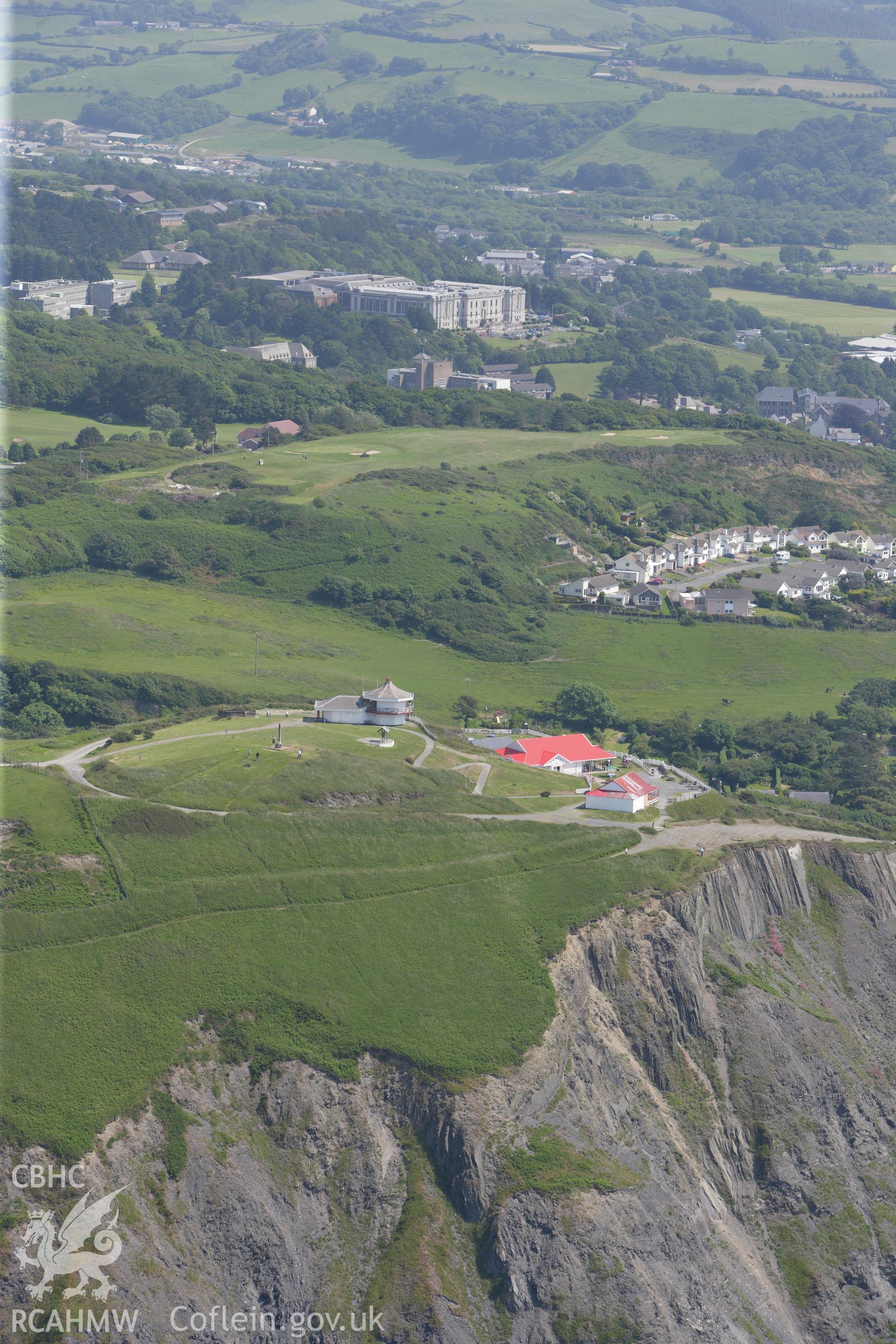 RCAHMW colour oblique aerial photograph of Aberystwyth. Taken on 16 June 2009 by Toby Driver